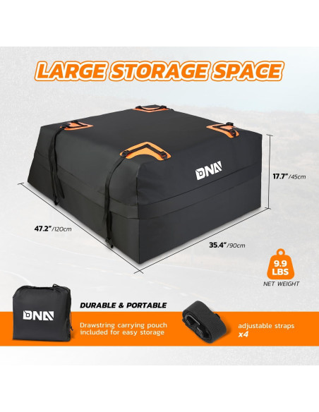 Bolsa de Techo Impermeable DNA MOTORING 120x90x45 cm Bolsa de Techo Impermeable DNA MOTORING 120x90x45 cm