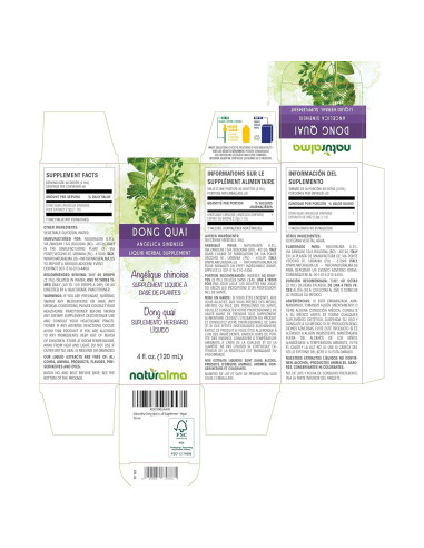 Extracto Líquido de Dong Quai Naturalma 118 ml - Suplemento Herbal Vegano