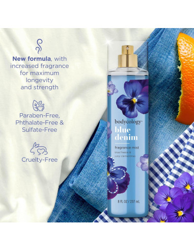 Bruma Corporal Bodycology Denim Azul 236 ml - Fragancia Floral