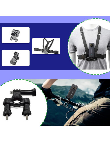 Kit 44 en 1 Accesorios para Cámara de Acción CHongnan - Compatible GoPro e Insta360
