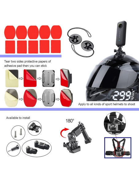 Kit 44 en 1 Accesorios para Cámara de Acción CHongnan - Compatible GoPro e Insta360 Kit 44 en 1 Accesorios para Cámara de Acción CHongnan - Compatible GoPro e Insta360