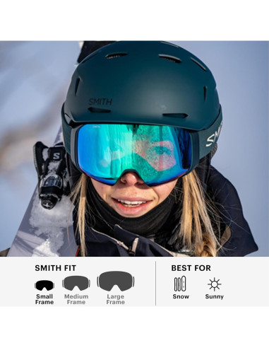 Gafas de Nieve Smith 4D MAG S - Antivaho y UV 100% para Adultos