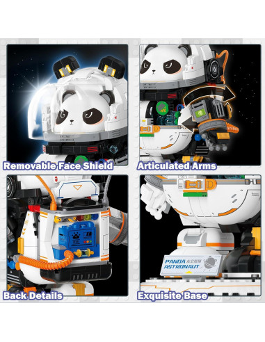JMBricklayer Panda Astronauta 829 Piezas Juguete de Construcción