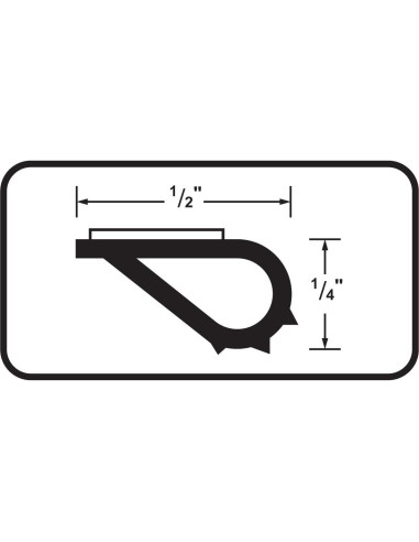 Junta de Silicona M-D 1/2" x 6.1 m para Puertas y Ventanas