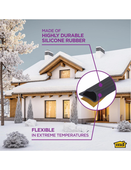 Junta de Silicona M-D 1/2" x 6.1 m para Puertas y Ventanas Junta de Silicona M-D 1/2" x 6.1 m para Puertas y Ventanas
