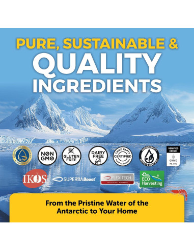 Suplemento de Aceite de Kril Viva Naturals 1200 mg Omega-3 60 Cápsulas