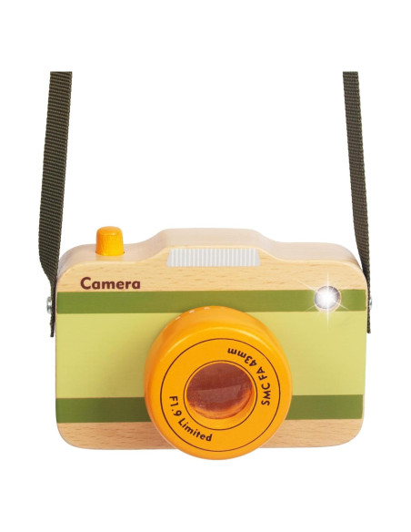 Cámara de Juguete de Madera WoodenEdu con Sonidos y Luz Cámara de Juguete de Madera WoodenEdu con Sonidos y Luz