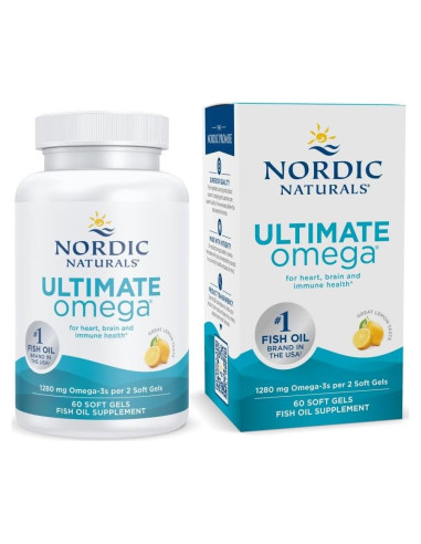 Omega Ultimate Nordic Naturals 60 Geles Blandos Limón 1280 mg Omega-3