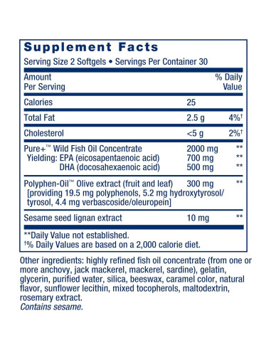 Life Extension Super Omega-3 EPA/DHA Aceite de Pescado 60 Cápsulas
