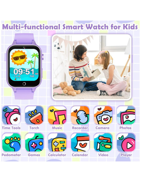 Reloj de Juegos Inteligente Luyiilo X32 para Niños 4-12 Años Reloj de Juegos Inteligente Luyiilo X32 para Niños 4-12 Años