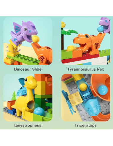 Bloques de Construcción Burgkidz Pista Dinosaurios 78 Piezas