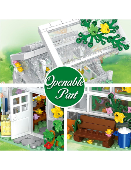 Conjunto de Construcción Casa de Flores Blancas QLT 639 Pcs Conjunto de Construcción Casa de Flores Blancas QLT 639 Pcs