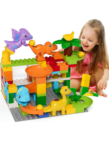 Bloques de Construcción Burgkidz Pista Dinosaurios 78 Piezas