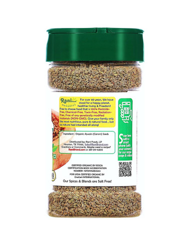 Semillas de Ajwain Orgánicas Rani 85g - Especia India Natural