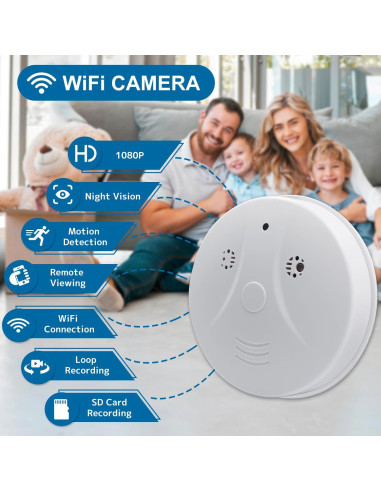 Cámara de Seguridad WiFi 1080P YYCAMUS con Visión Nocturna