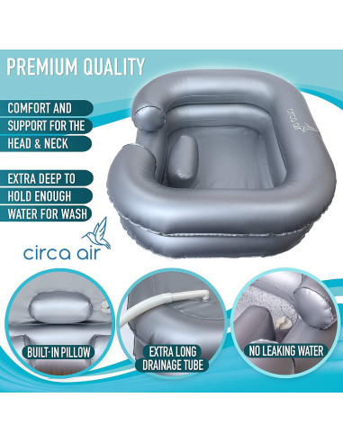 Basin Inflable para Lavado de Cabello Circa Air - Plateado