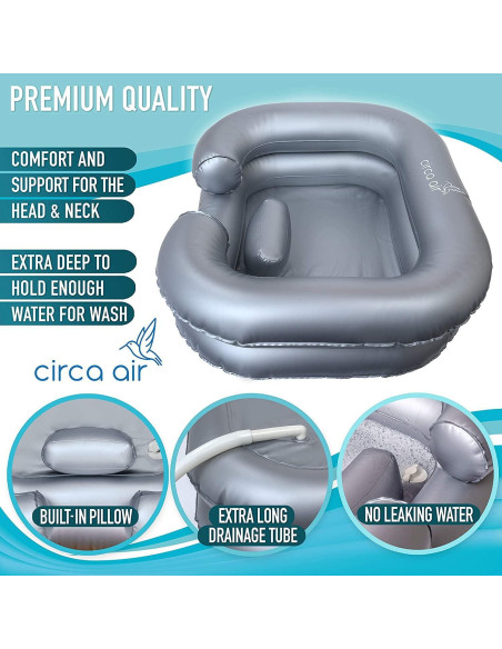 Basin Inflable para Lavado de Cabello Circa Air - Plateado Basin Inflable para Lavado de Cabello Circa Air - Plateado