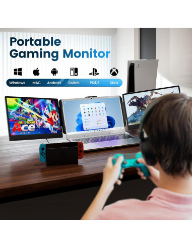 Extensor de Pantalla 14" FHD 1080P - Domyfan S2 para Laptop