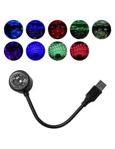 Proyector de Luz Nocturna Estrella USB Dickno, 7 Colores Ajustables