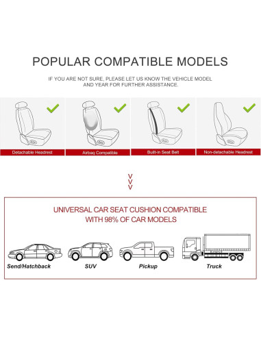 Funda de Asiento de Coche BOPUOVRE Cuero Sintético Café 1 Pieza