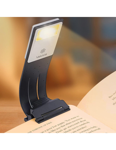 Luz de Lectura Vekkia con Marcador, Recargable USB, 5 Brillos Luz de Lectura Vekkia con Marcador, Recargable USB, 5 Brillos