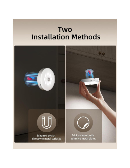 EZVALO 6 Luces Puck LED Recargables con Sensor y Control Remoto EZVALO 6 Luces Puck LED Recargables con Sensor y Control Remoto