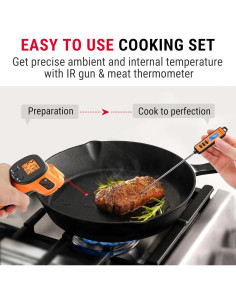 Termómetro Infrarrojo ThermoPro TP30 y Sonda para Carne 2