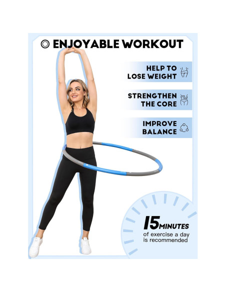 Aro de Ejercicio Ajustable Phobby HOOP V2 1 kg con Kit Aro de Ejercicio Ajustable Phobby HOOP V2 1 kg con Kit
