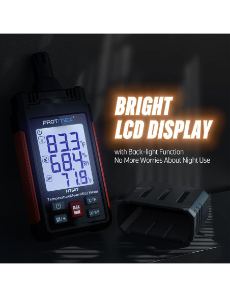 Higrómetro Digital HT607 de Precisión con Pantalla LCD Higrómetro Digital HT607 de Precisión con Pantalla LCD