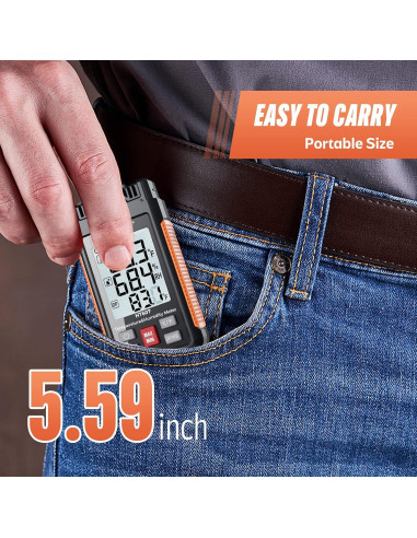 Higrómetro Digital HT607 de Precisión con Pantalla LCD