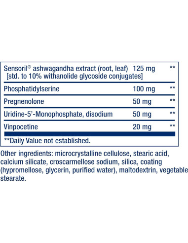 Suplemento Cognitex Elite Pregnenolona Life Extension - 60 Tabletas Vegetarianas para Memoria y Enfoque