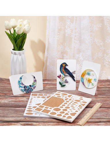 Tablero de Plantilla de Quilling WEBEEDY - 2 Piezas 22x17 cm