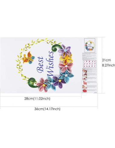 Rancco 20 Plantillas Quilling A4 + 10 Hojas PVC Transparentes