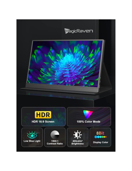 Monitor Portátil 4K MAGICRAVEN 17.3" IPS 400 Nits Monitor Portátil 4K MAGICRAVEN 17.3" IPS 400 Nits