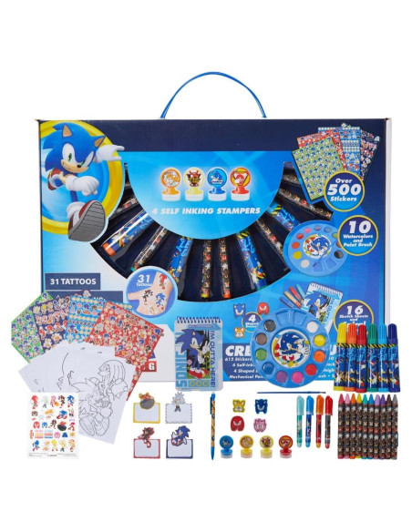 Conjunto de Arte Sonic The Hedgehog - 612 Piezas Creativas Conjunto de Arte Sonic The Hedgehog - 612 Piezas Creativas