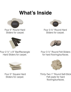 Deslizadores Reutilizables Waxman 52 Piezas para Muebles 2