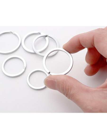 Anillos de Llave de Acero Inoxidable Biyrly - Paquete de 10 Anillos de Llave de Acero Inoxidable Biyrly - Paquete de 10