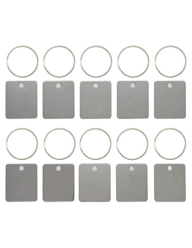 Etiquetas de Acero Inoxidable StayMax Rectangulares 25 Piezas