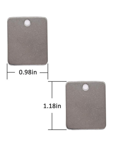 Etiquetas de Acero Inoxidable StayMax Rectangulares 25 Piezas