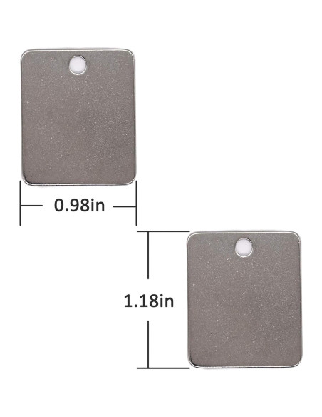 Etiquetas de Acero Inoxidable StayMax Rectangulares 25 Piezas Etiquetas de Acero Inoxidable StayMax Rectangulares 25 Piezas