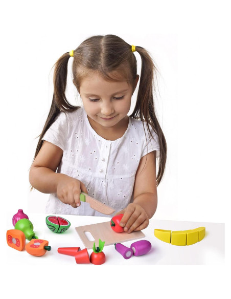 Conjunto de Comida de Madera 35PCS Juguetes Divertidos Conjunto de Comida de Madera 35PCS Juguetes Divertidos
