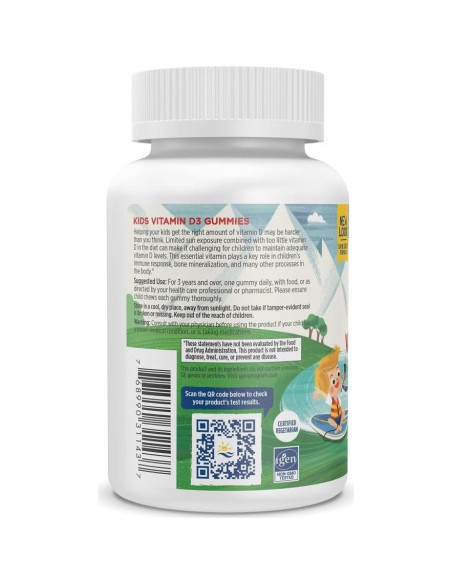 Gomitas de Vitamina D3 Nordic Naturals 60 unidades Sabor Sandía Gomitas de Vitamina D3 Nordic Naturals 60 unidades Sabor Sandía