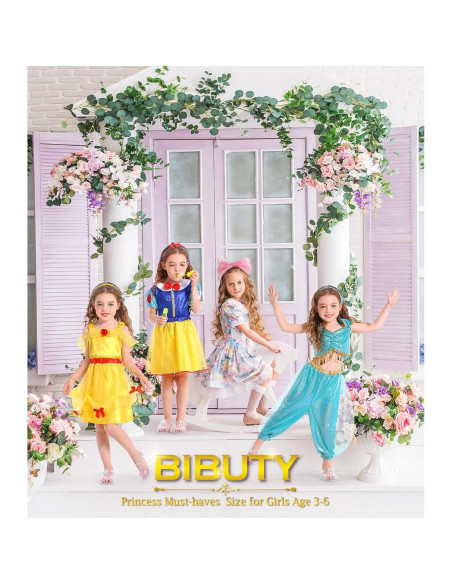 Disfraz de Princesa BIBUTY para Niñas 3-6 Años con Accesorios Disfraz de Princesa BIBUTY para Niñas 3-6 Años con Accesorios