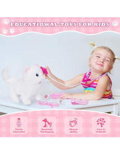 Kit de Doctor para Niños DWMTGS con Gatito Blanco - Juego Simulado 2