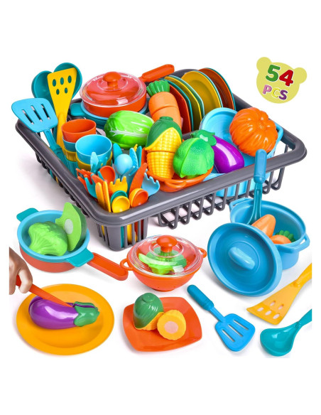 Set de Cocina de Juguete 54 Piezas Juguetes Divertidos Set de Cocina de Juguete 54 Piezas Juguetes Divertidos