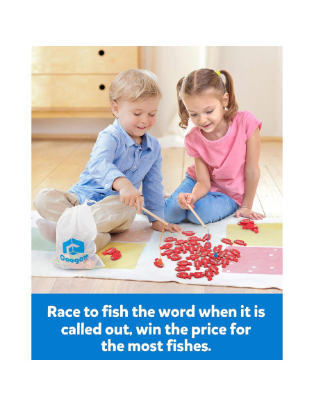 Juego de Pesca de Palabras de Vista Coogam - 220 Palabras - Montessori Juego de Pesca de Palabras de Vista Coogam - 220 Palabras - Montessori