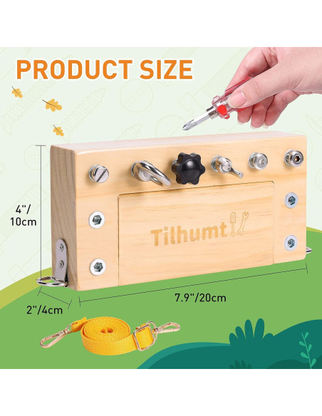 Juego de Tablero de Destornillador Montessori Tilhumt 10 Piezas Juego de Tablero de Destornillador Montessori Tilhumt 10 Piezas