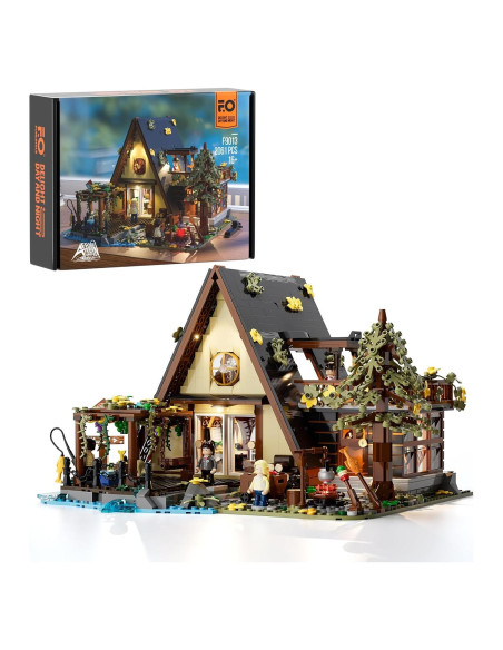 Set de Bloques Iluminados FUNWHOLE Chalet A-Frame 2061 Piezas Set de Bloques Iluminados FUNWHOLE Chalet A-Frame 2061 Piezas