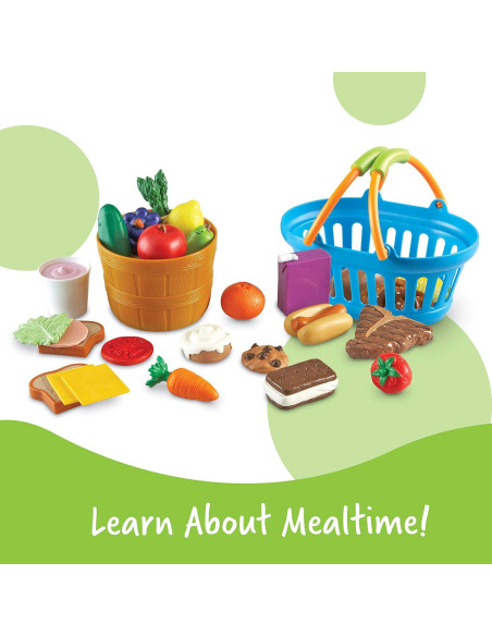 Juego de Mercado Deluxe Learning Resources - 32 Piezas, Comida de Imaginación para Niños 18+ Meses Juego de Mercado Deluxe Learning Resources - 32 Piezas, Comida de Imaginación para Niños 18+ Meses
