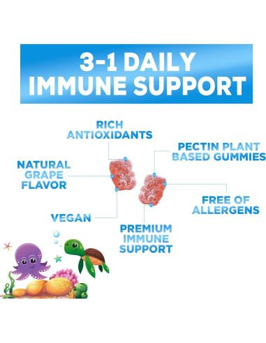 Gomitas Inmunológicas para Niños Nature's Nutrition 90 Unidades